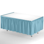 Light Blue Plastic Table Skirt - 168 in. x 29 in.