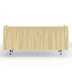 Light Yellow Plastic Table Skirt | Case of 48