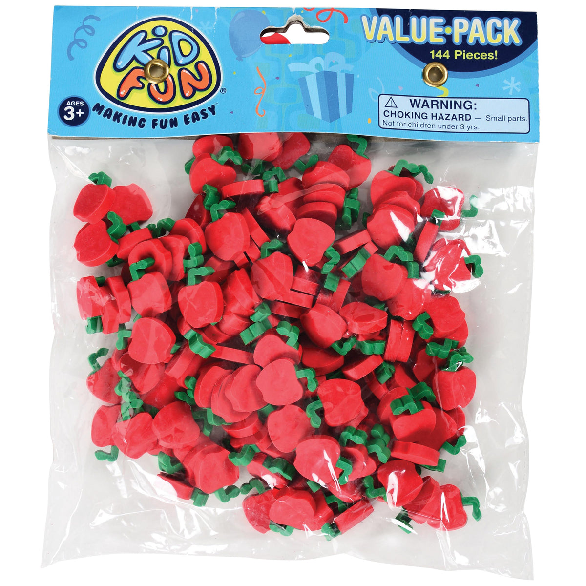 Mini Apple Erasers (Sold By Gross) - 144 Count
