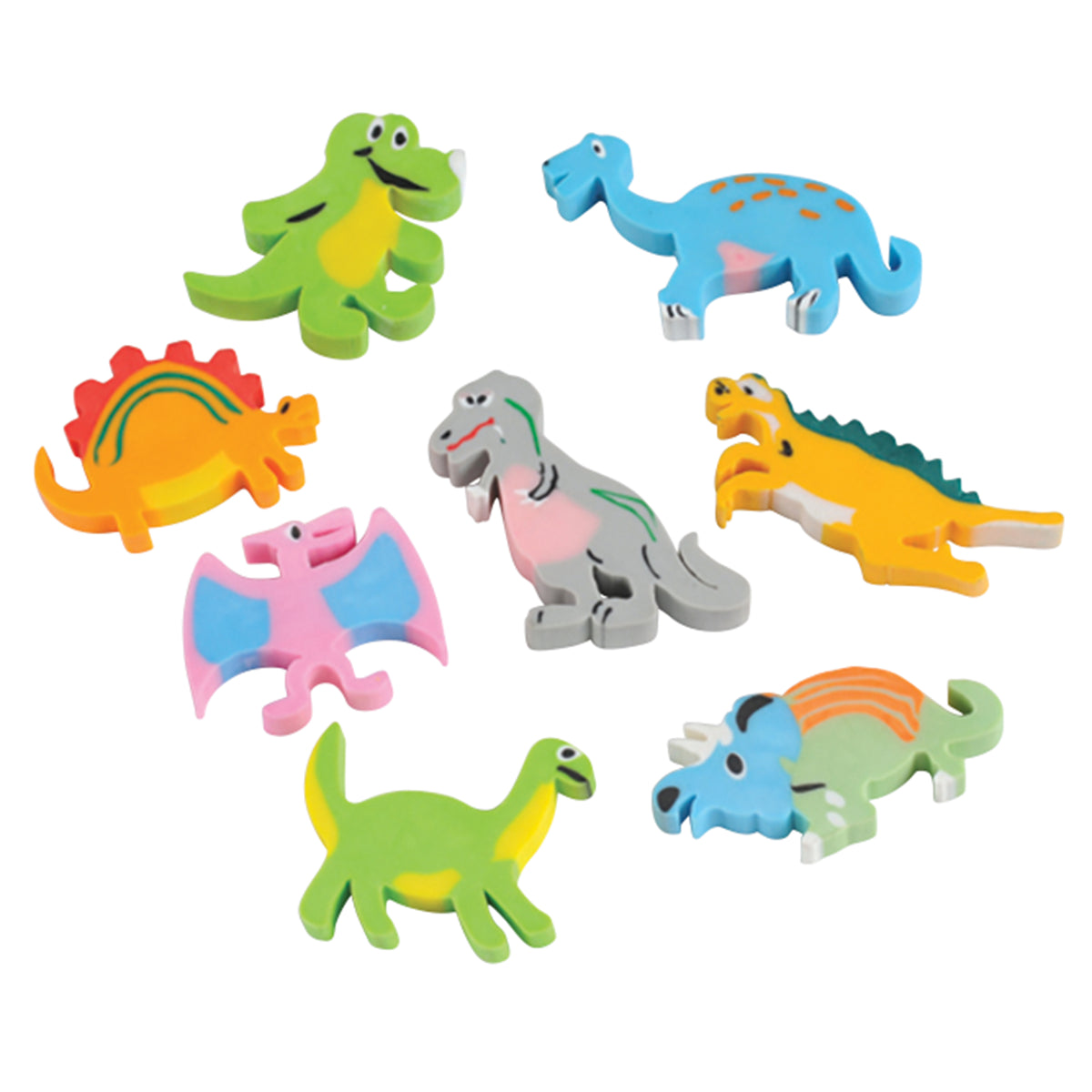 Dino Erasers - 12 Count