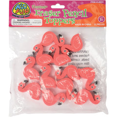 Flamingo Eraser Pencil Toppers - 12 Count
