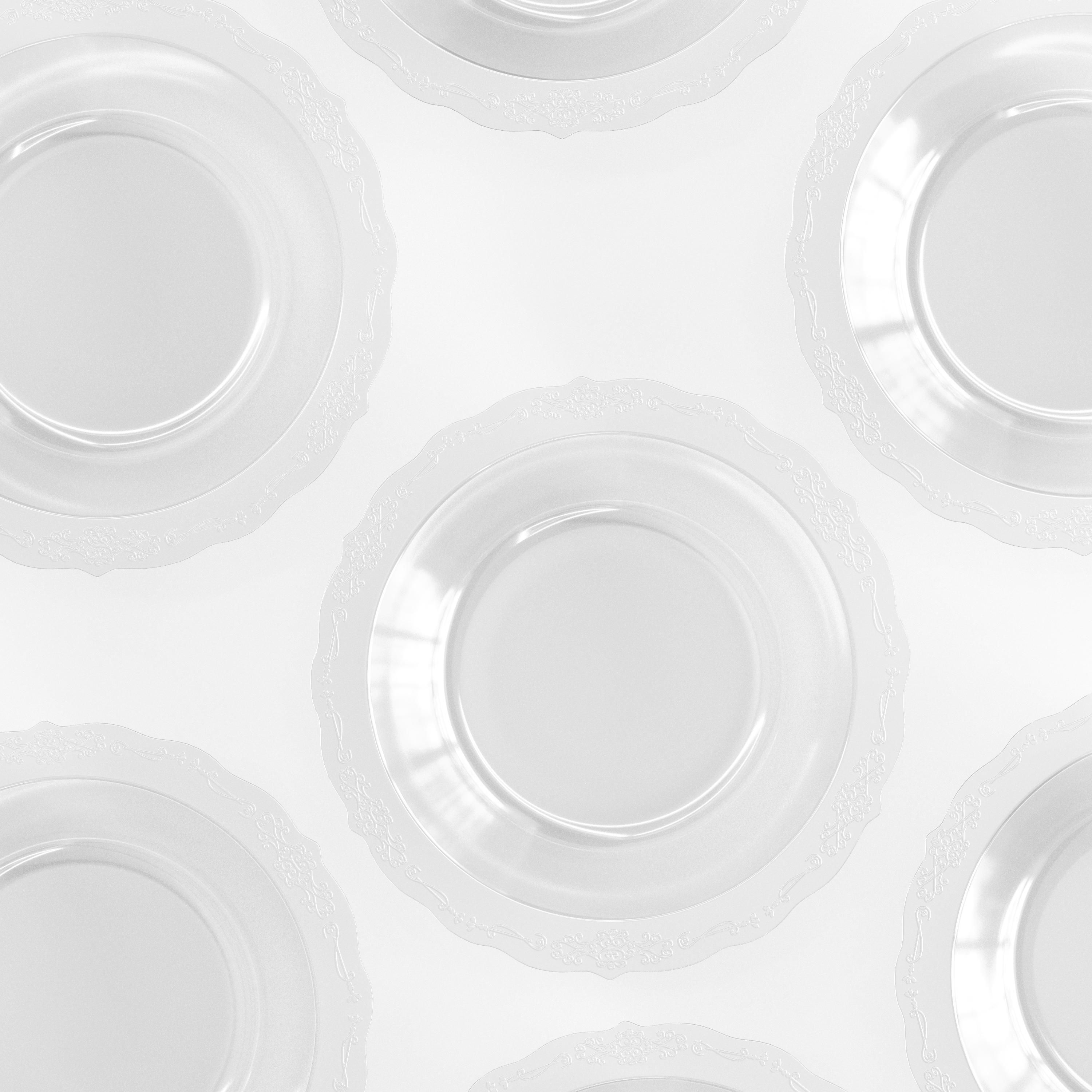 12 Oz. Clear Victorian Design Bowls | 20 Count