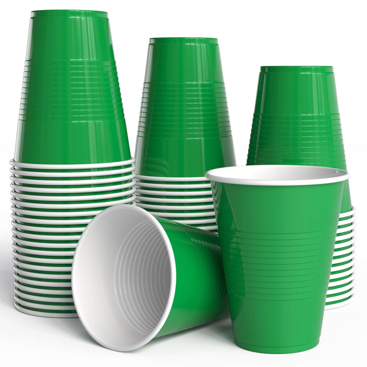18 Oz. Emerald Green Plastic Cups - 50 Ct.