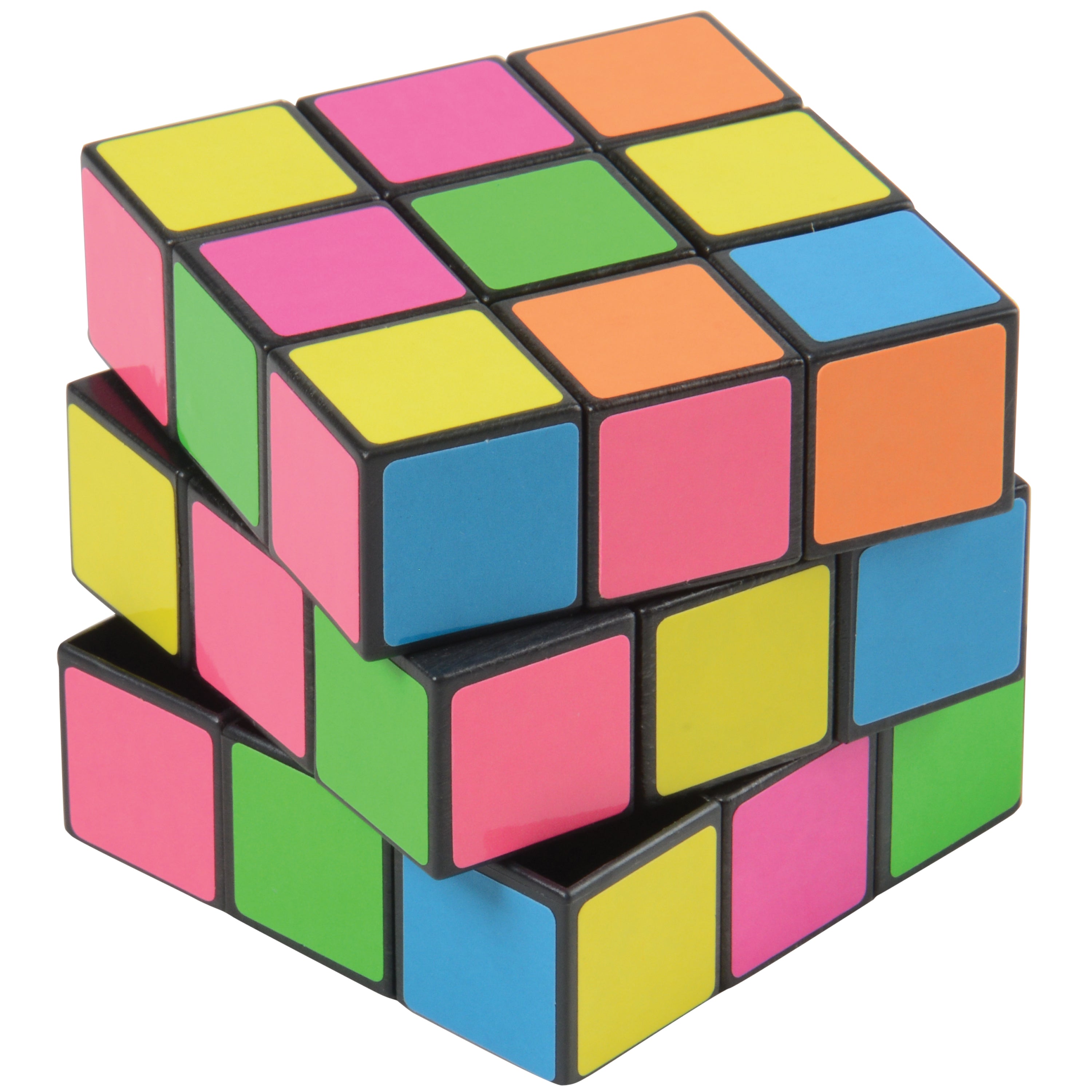 Neon Puzzle Cubes - 12 Count