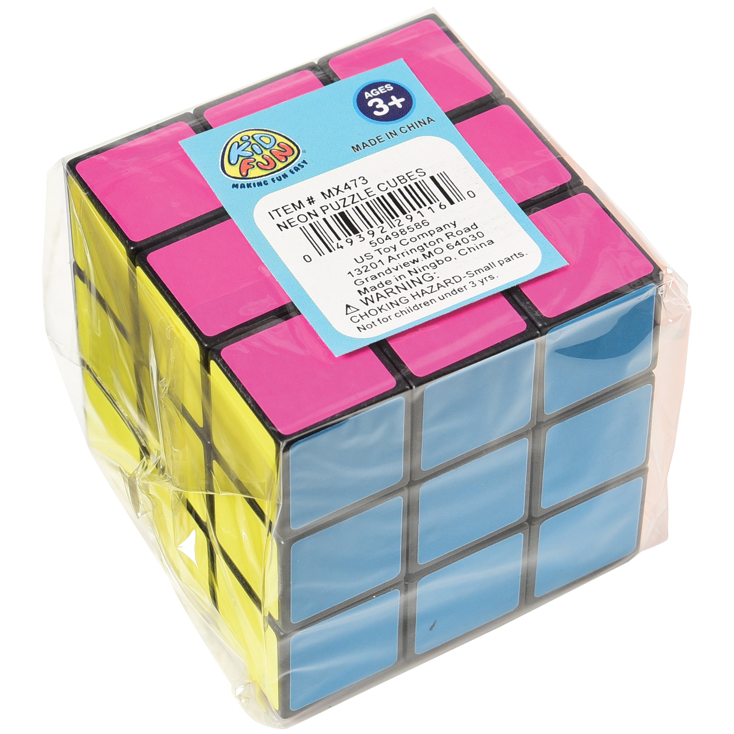 Neon Puzzle Cubes - 12 Count