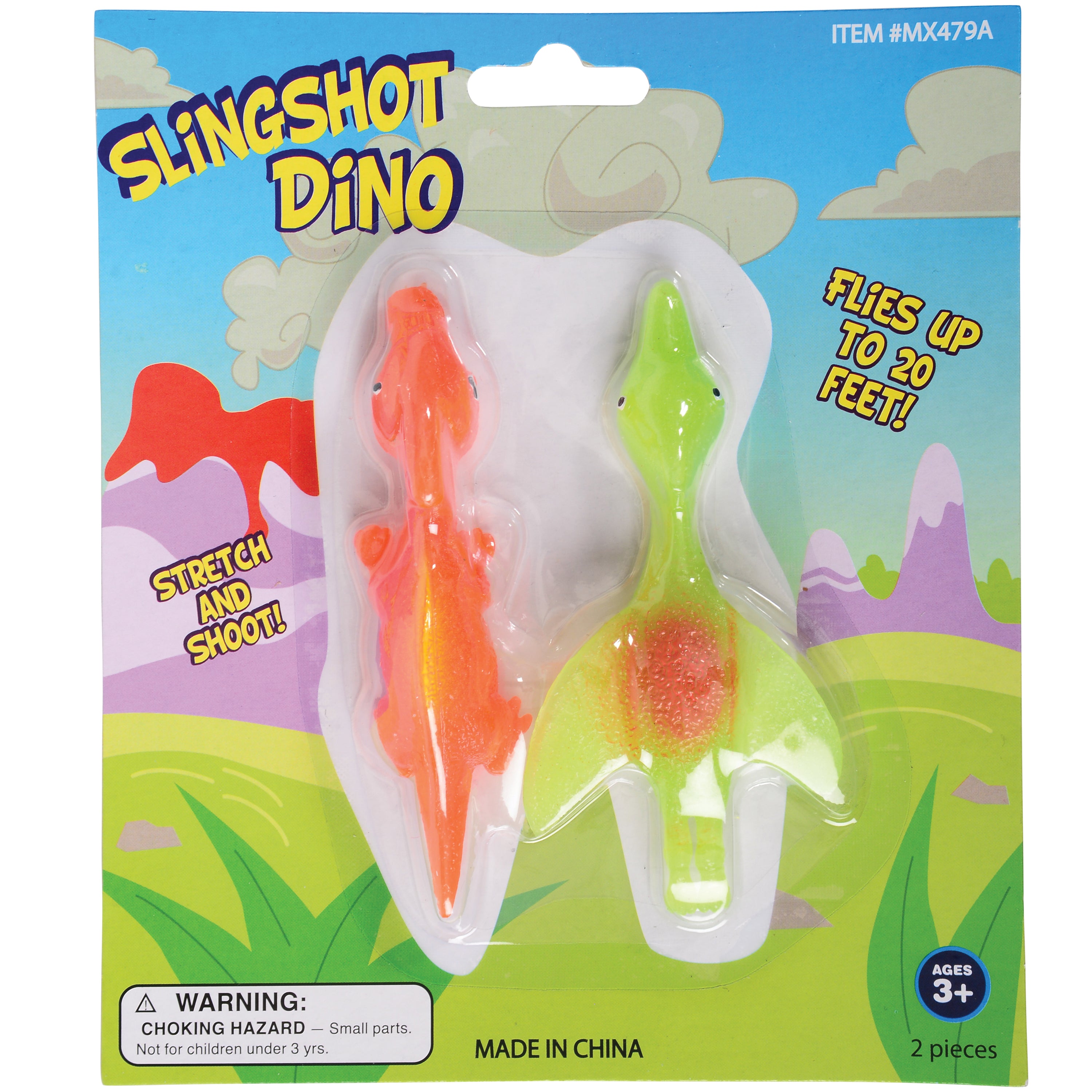 Slingshot Dinosaurs/2 Per Pkg / 12 Per Pk - 12 Count