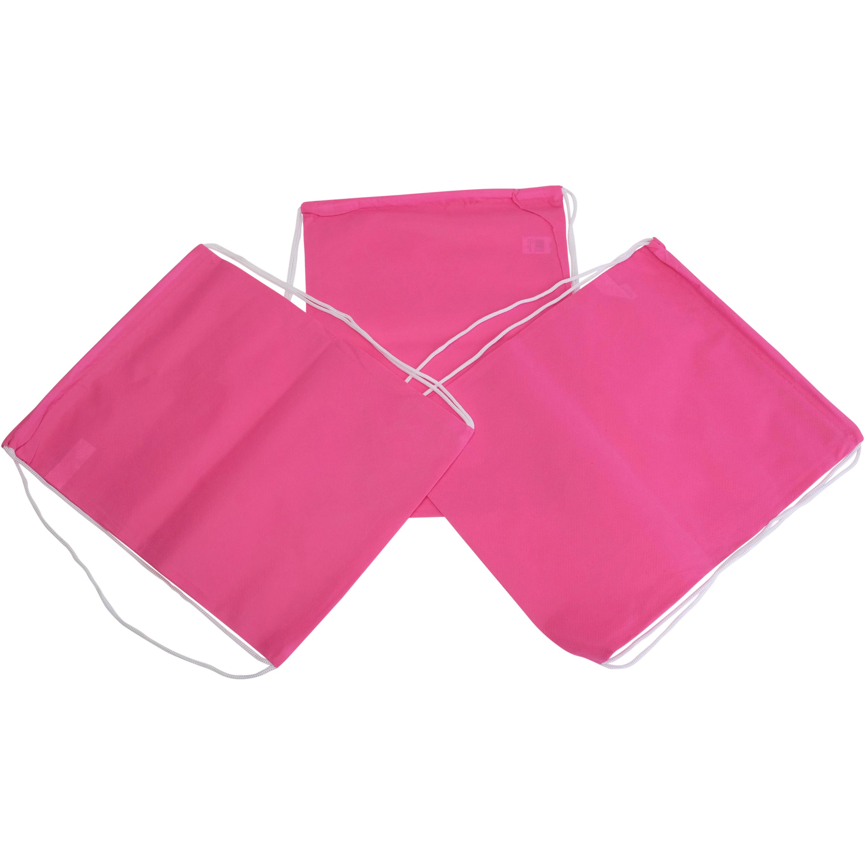 Neon Drawstring Backpacks - 12 Count