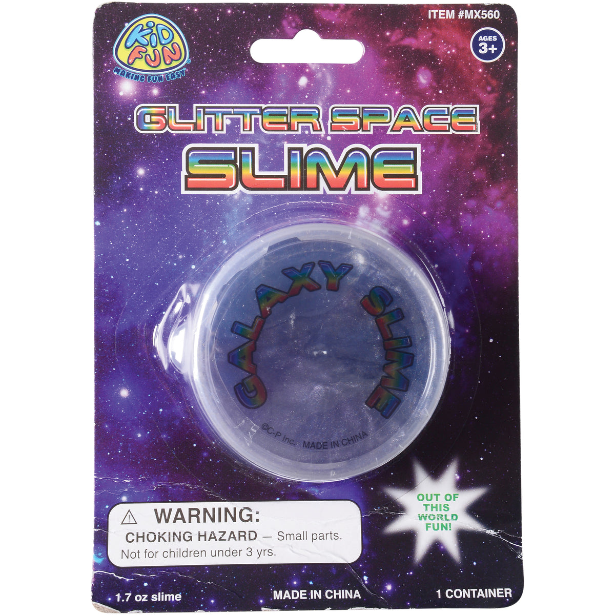 Glitter Space Slime/12 Per Pk - 12 Count