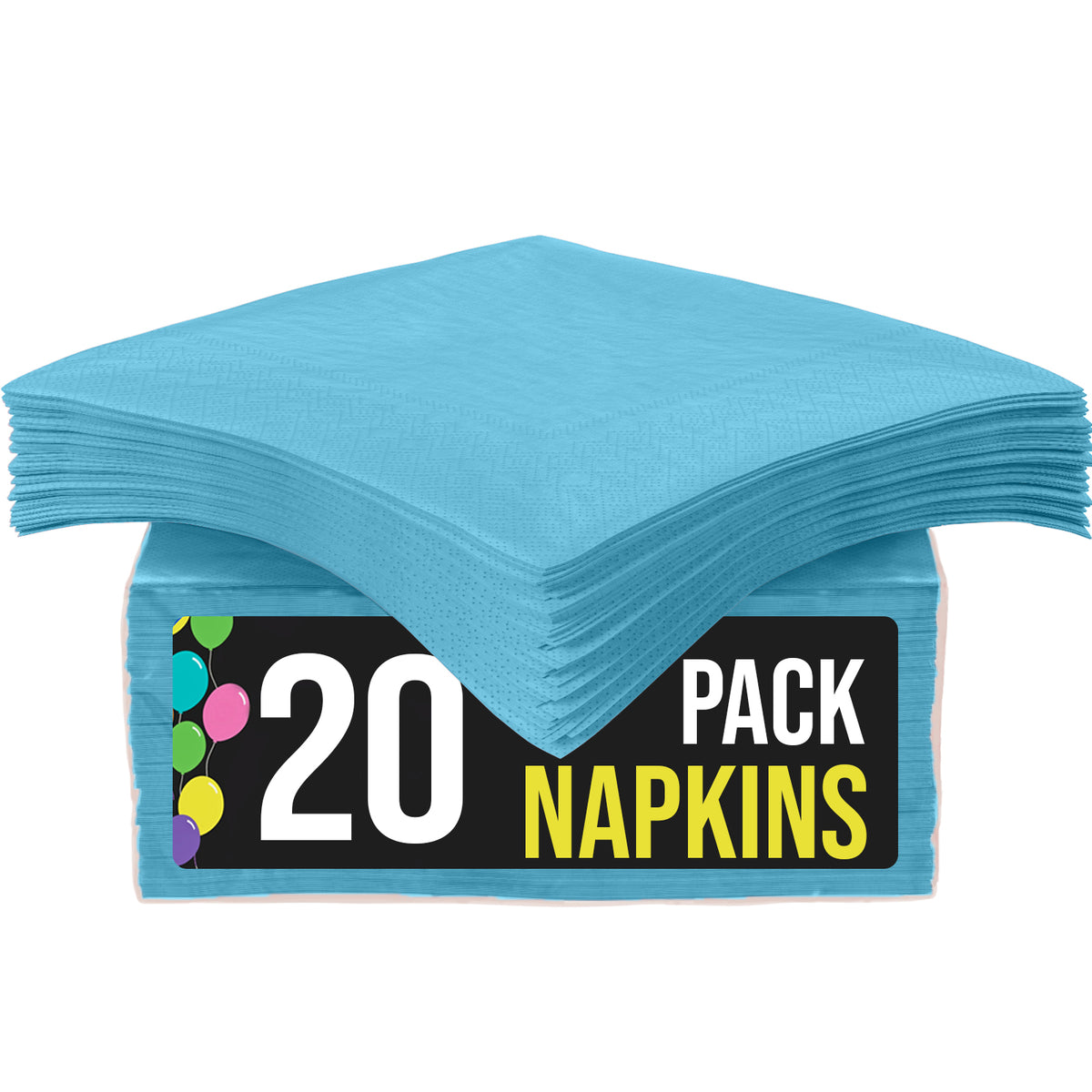Turquoise Beverage Napkins | 20 Count