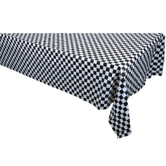 Plastic Table Cover/B&W Check - 1 Count