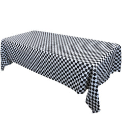 Plastic Table Cover/B&W Check - 1 Count