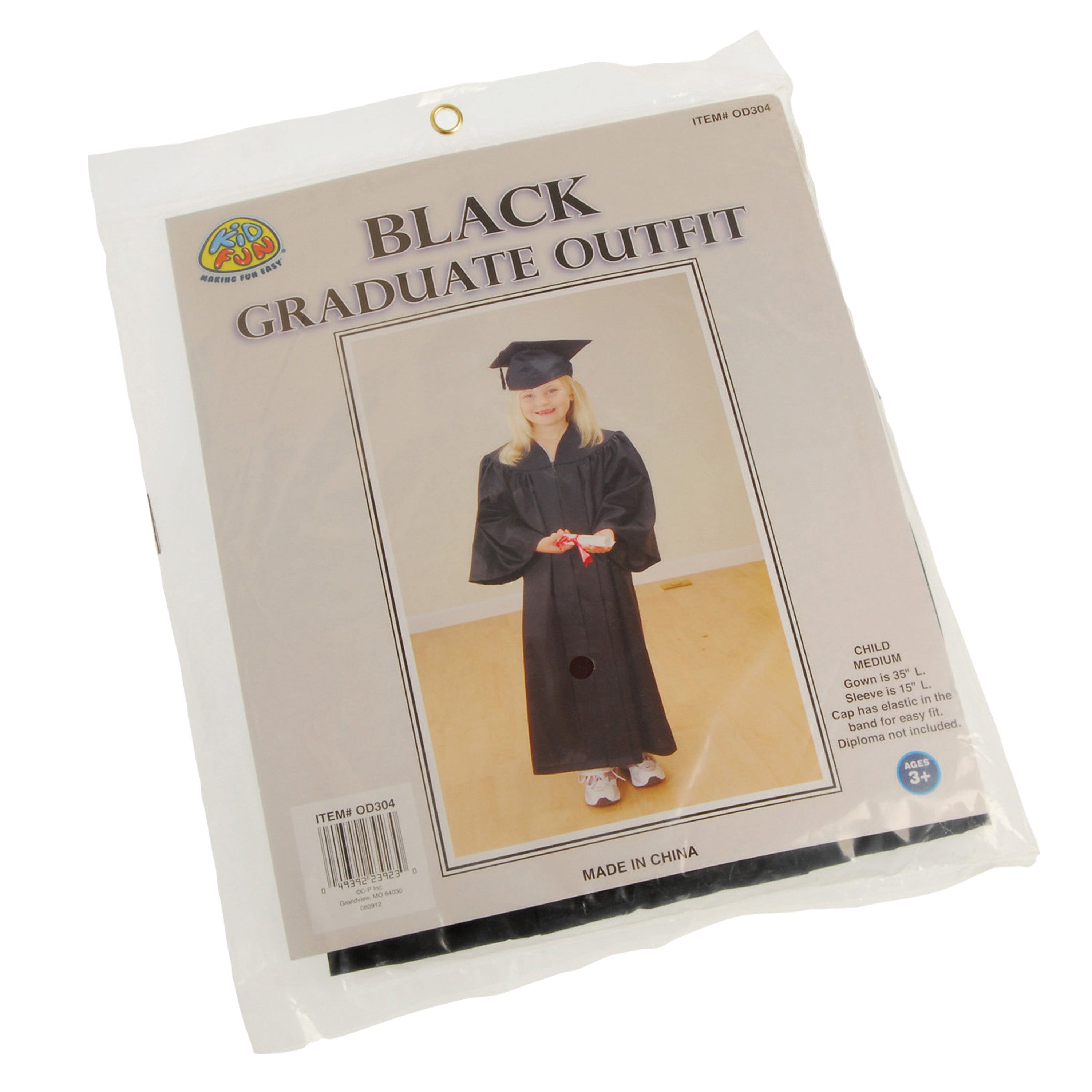 Black Graduate Outfit - 1 Count