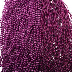 Mardi Gras Met Bead Necklaces/4Mm (Sold By Gross) - 144 Count