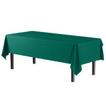 Premium Dark Green Plastic Table Cover - 54 In. x 108 In.