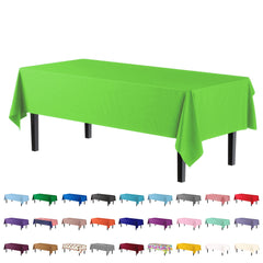 Premium Lime Green Plastic Table Cover | Case of 96 - 54 In. x 108 In.