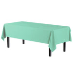 Premium Mint Plastic Table Cover - 54 In. x 108 In.