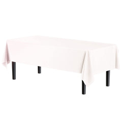 Premium White Plastic Table Covers | 6 Pack - 54 In. x 108 In.