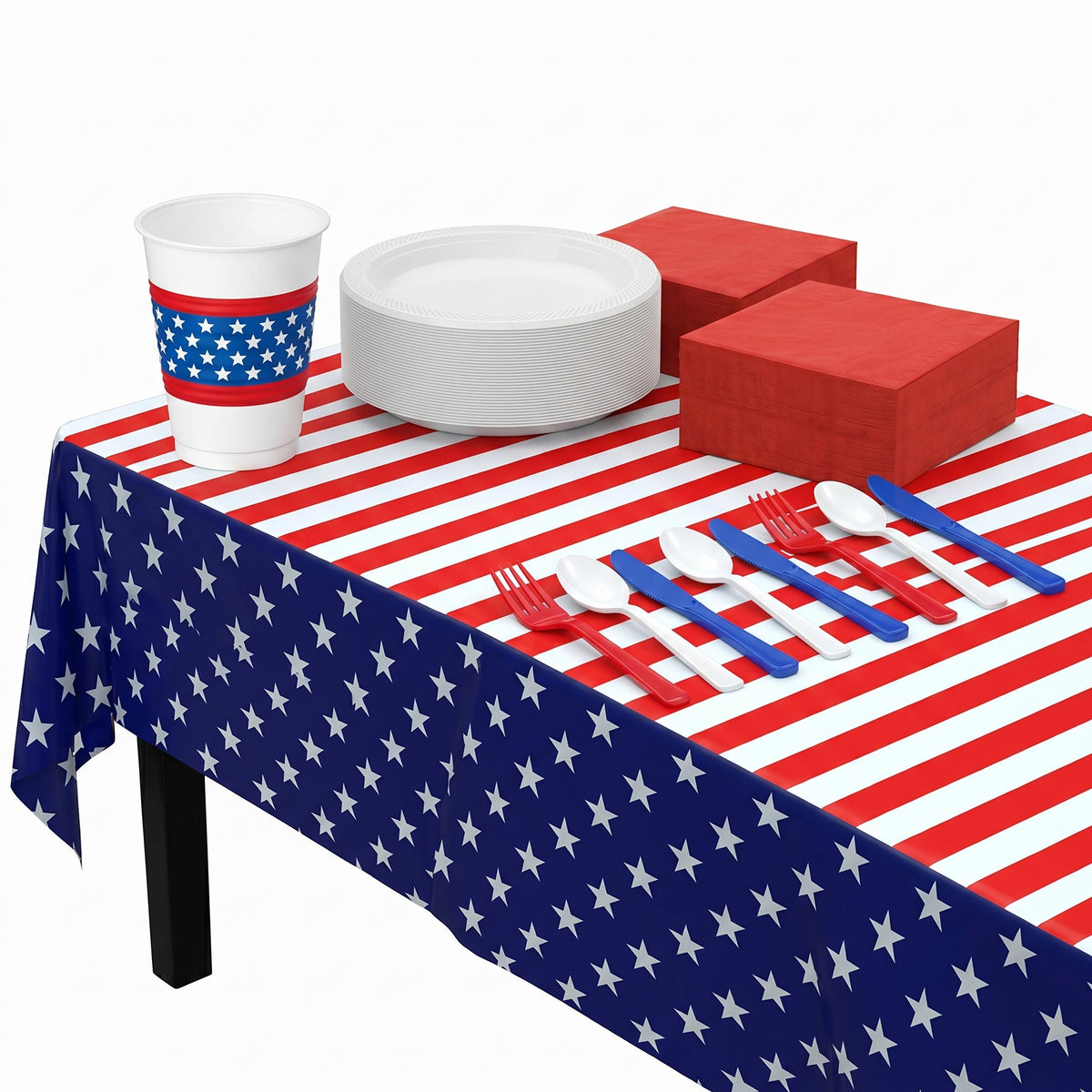 302 Pcs 4th Of July Party Kit - For 50 Guests