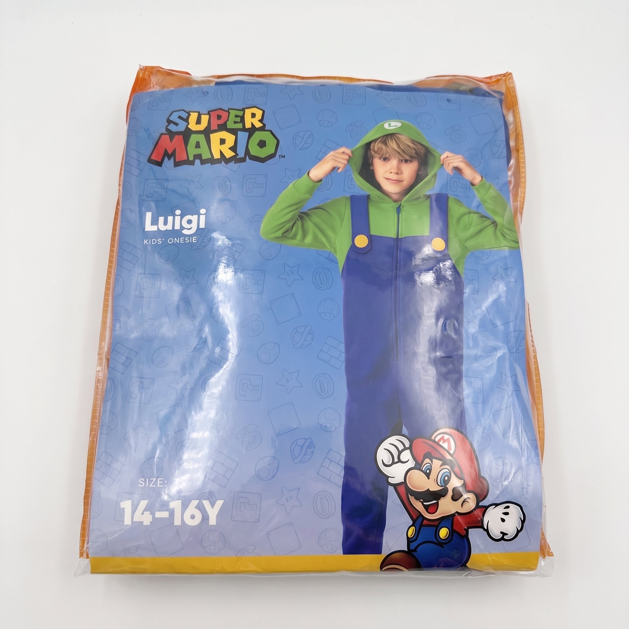 Super Mario (Luigi) Halloween Onesie Costume - Child (14-16)