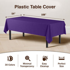 Purple plastic Table Cover