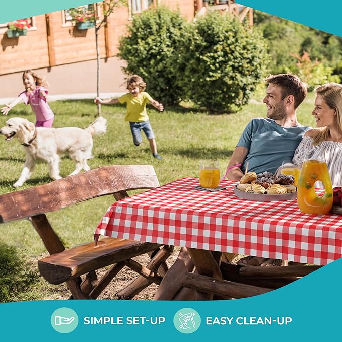 40 In. x 100 Ft. Red Gingham Table Roll | Case of 6