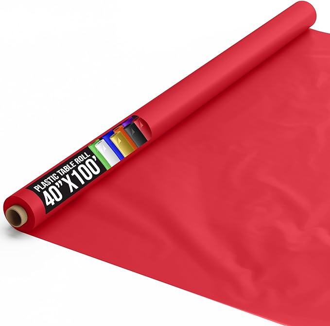 Unleashed - 40 In. x 100 Ft. Red Table Roll