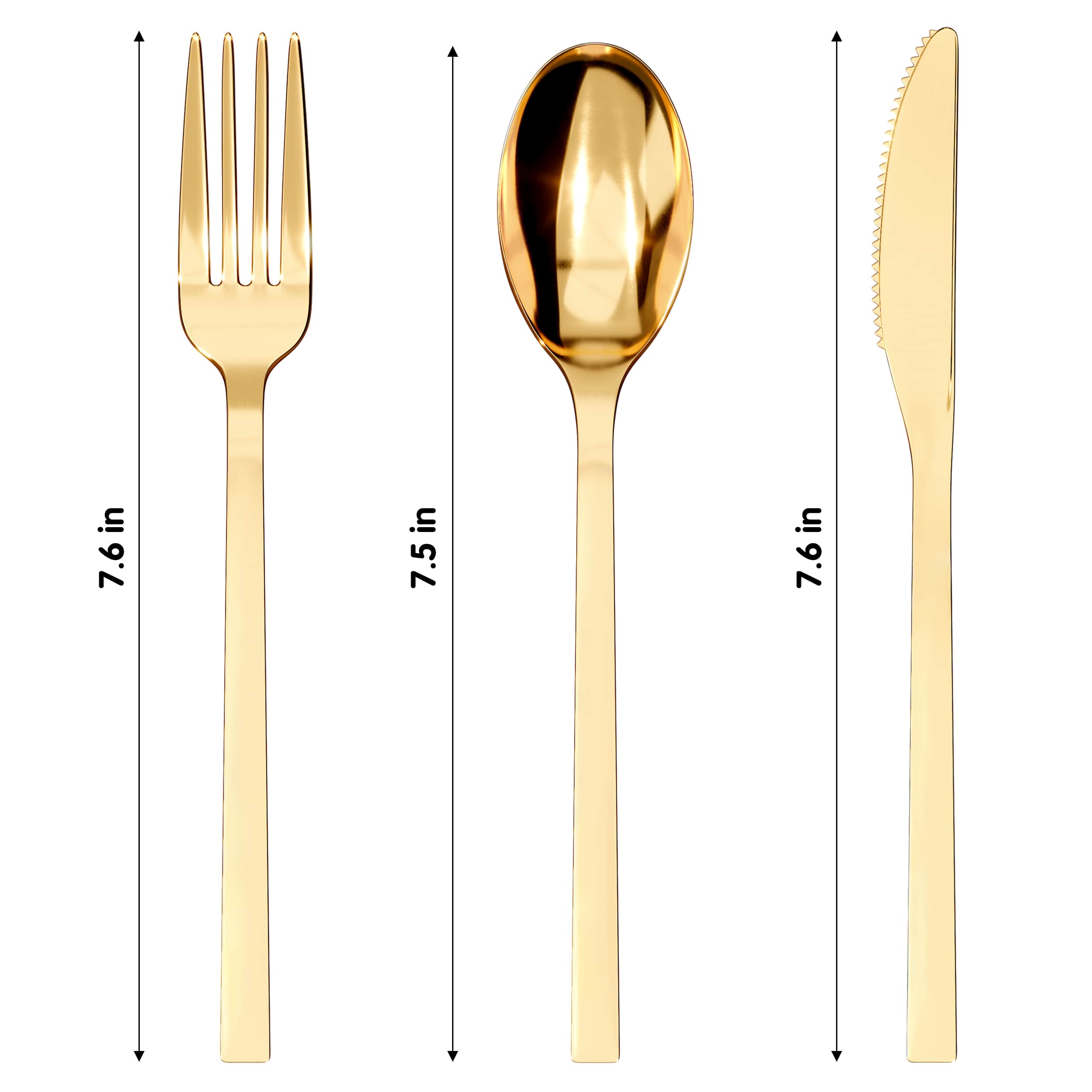 Trendables Mod Gold Cutlery Combo | 120 Count