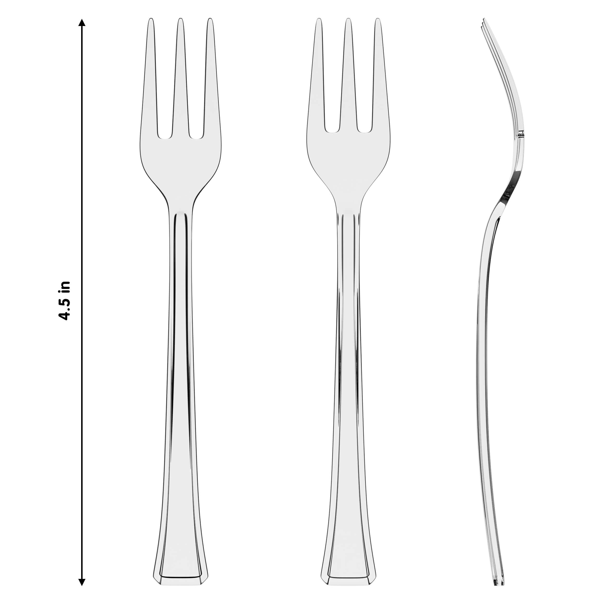 Exquisite Clear Plastic Tasting Forks 100 Count