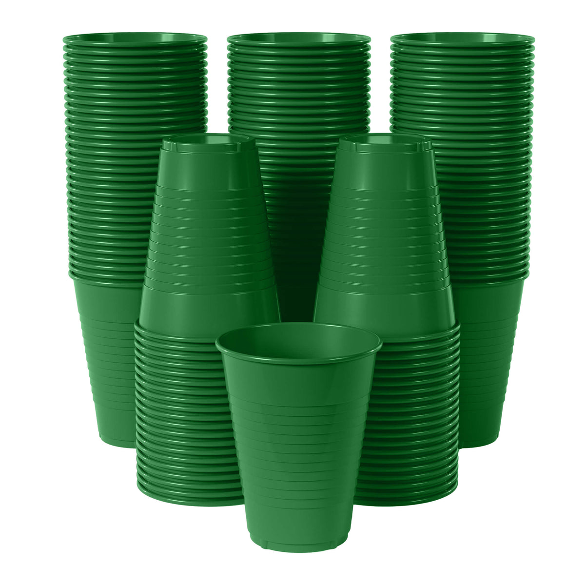 12 Oz. Emerald Green Plastic Cups | 50 Count