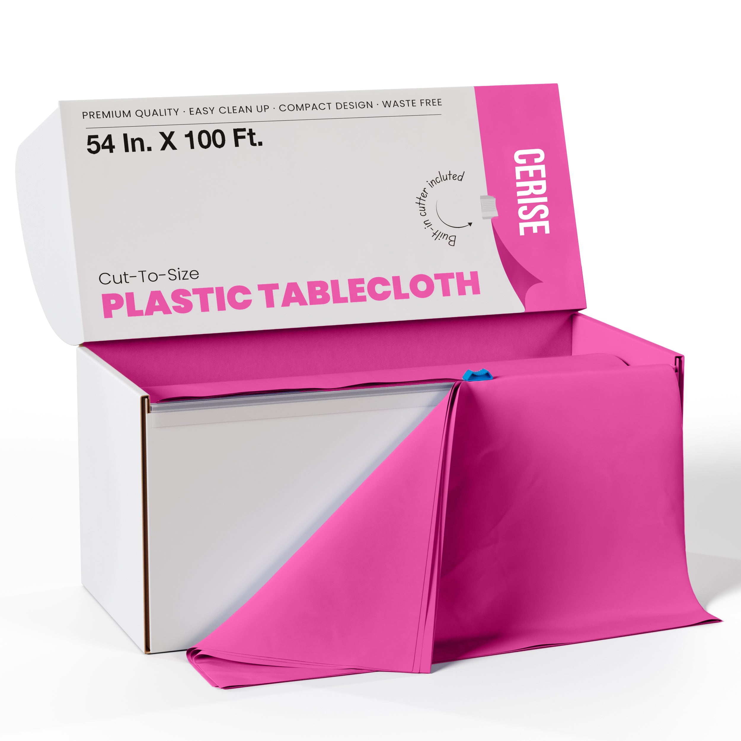 54" X 100' Select A Size Table Cover - Cerise