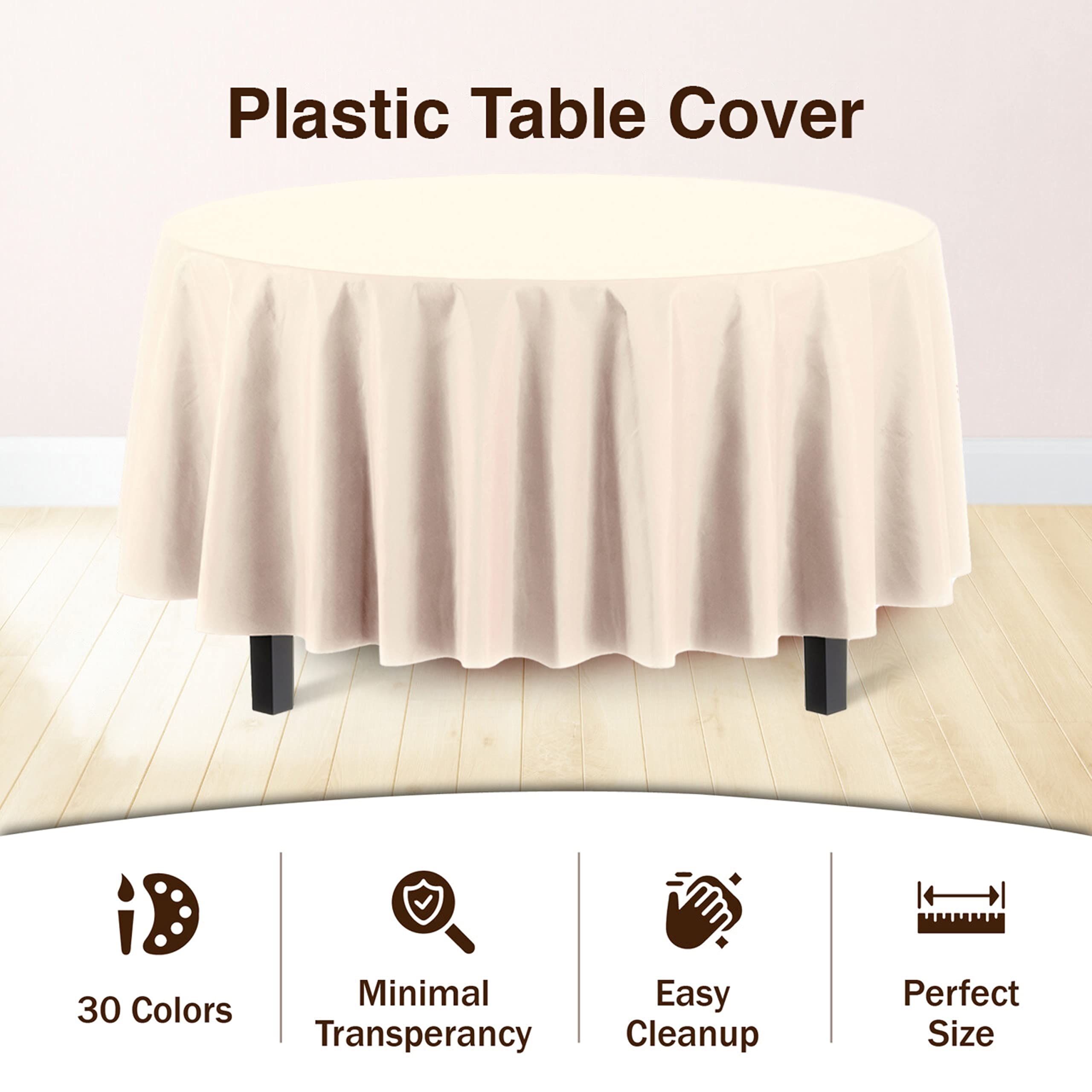 Round Ivory Table Cover