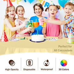 Round Light Yellow Table Cover