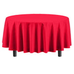Round Red Plastic Table Cover