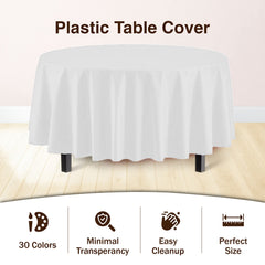 Round White Table Cover