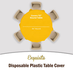 Round Yellow Table Cover