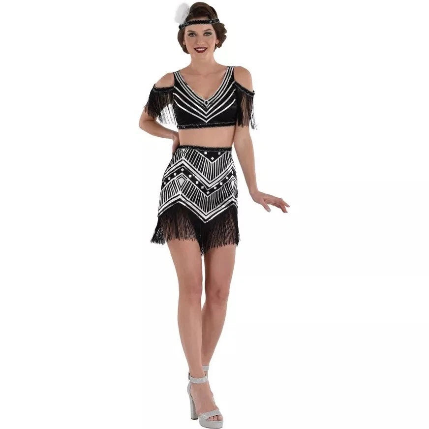 Sheer Flapper Costume Dress for Women - Adult XL (14-16)