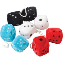 Small Plush Dice 1 1/2 Inch - 12 Count