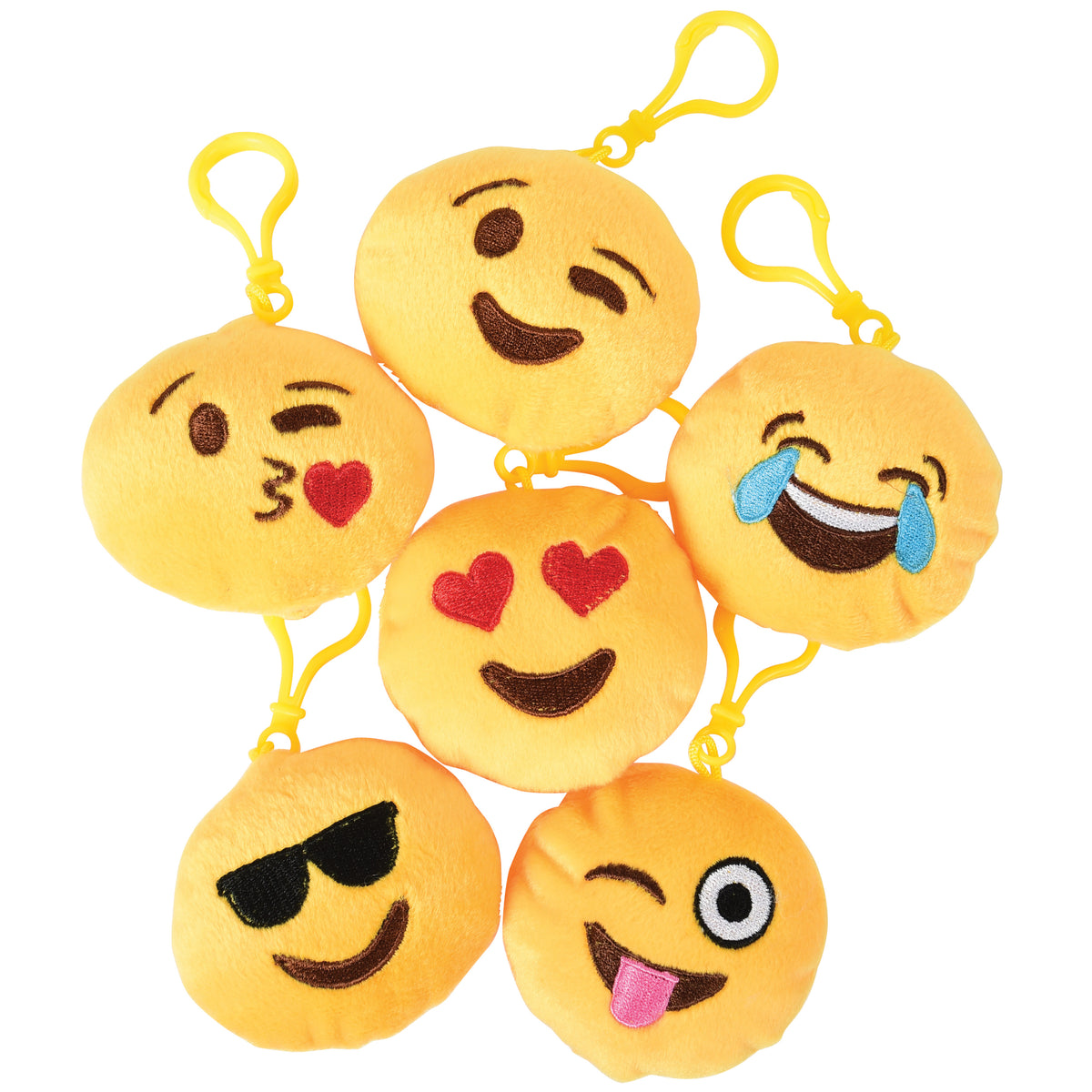 Emoji Clip Plush - 12 Count
