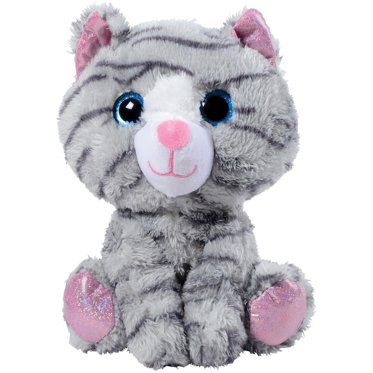Glitter Eyes Striped Cat Plush - 1 Count