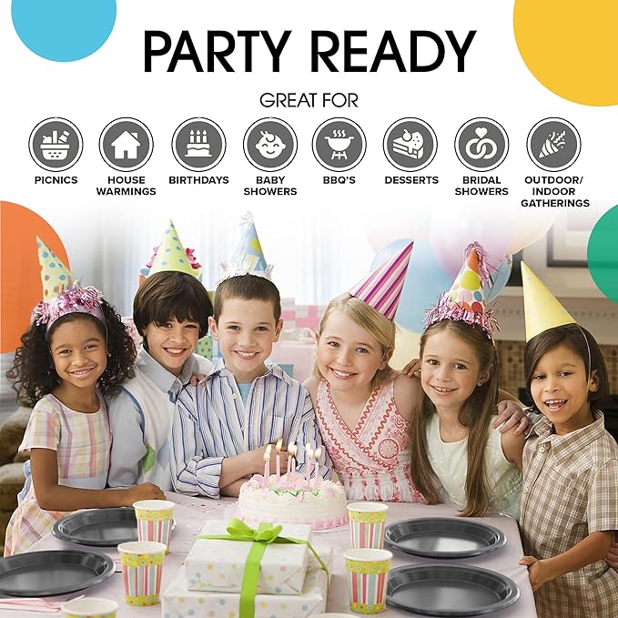 7 In. Silver Plastic Plates | Case of 600