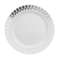 9 In. Silver Droplet Design Plates | 10 Count