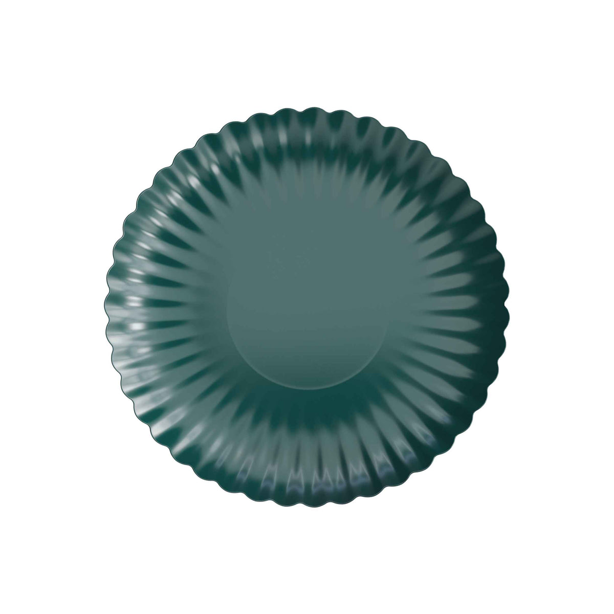 8.5 In. Scalloped Paper Plates - Black Aqua | 10 Count