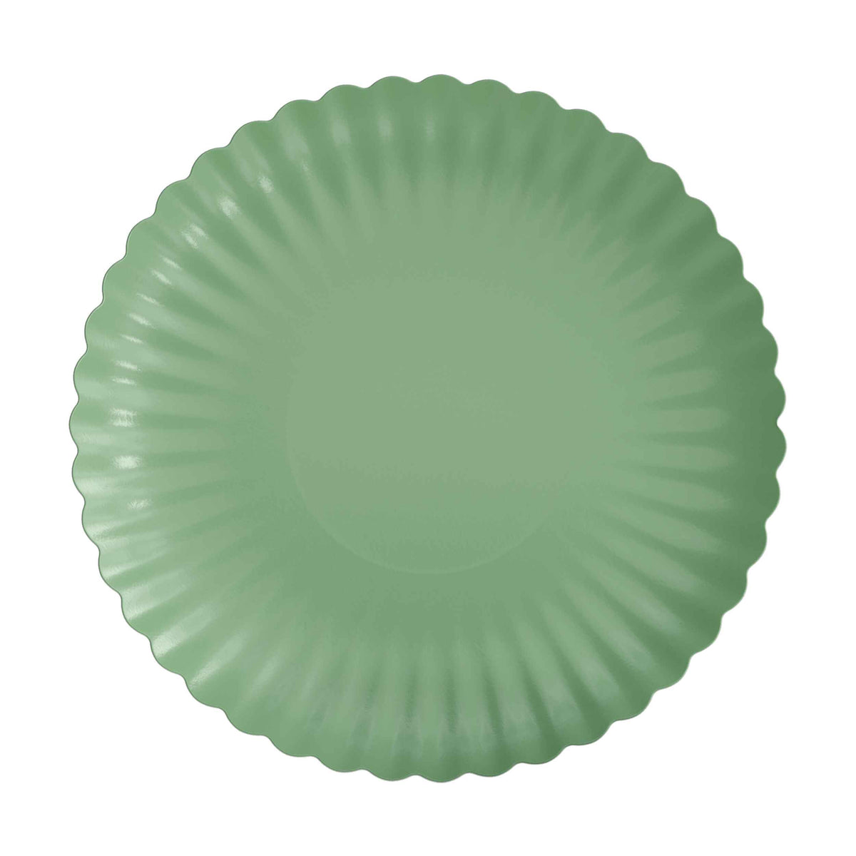 10.5 In. Scalloped Paper Plates - Matcha | 10 Count