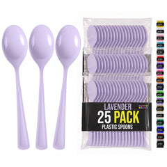 Lavender Plastic Spoons | 25 Count