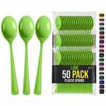 Heavy Duty Lime Green Plastic Spoons | 7 in. | 50 Count