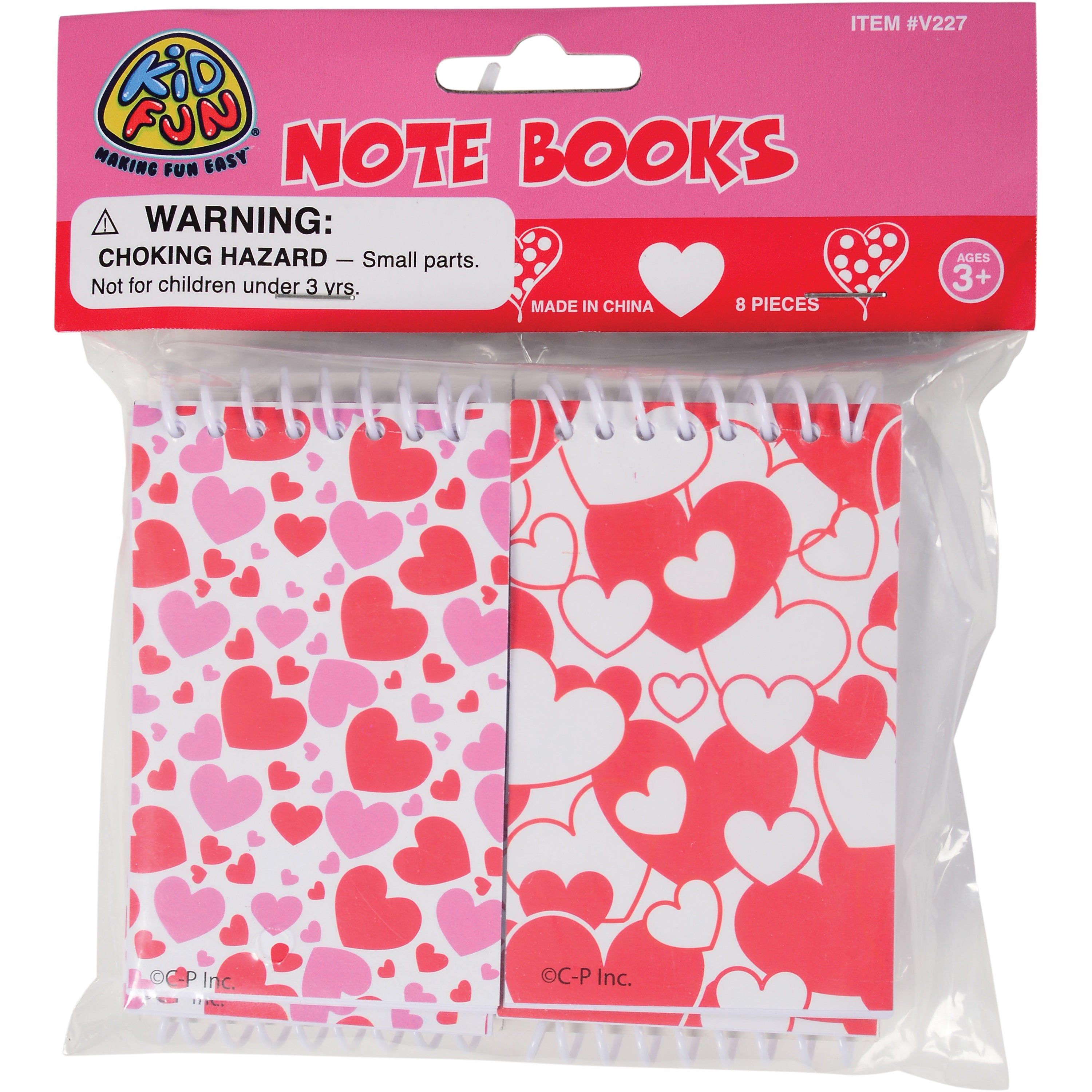 Valentine Notebooks/8 Per Pkg - 8 Count
