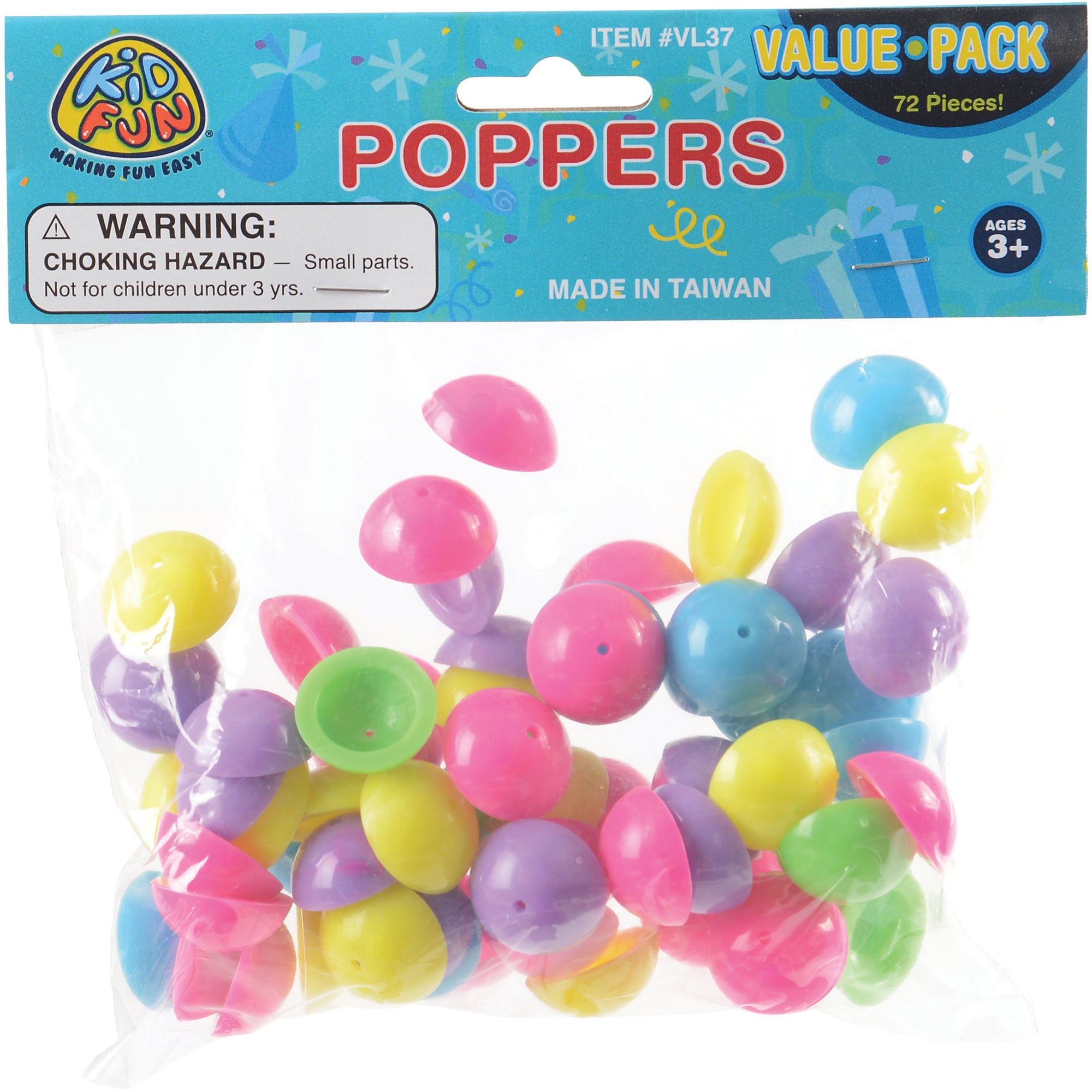 Mini Poppers/72 Per Pkg - 72 Count