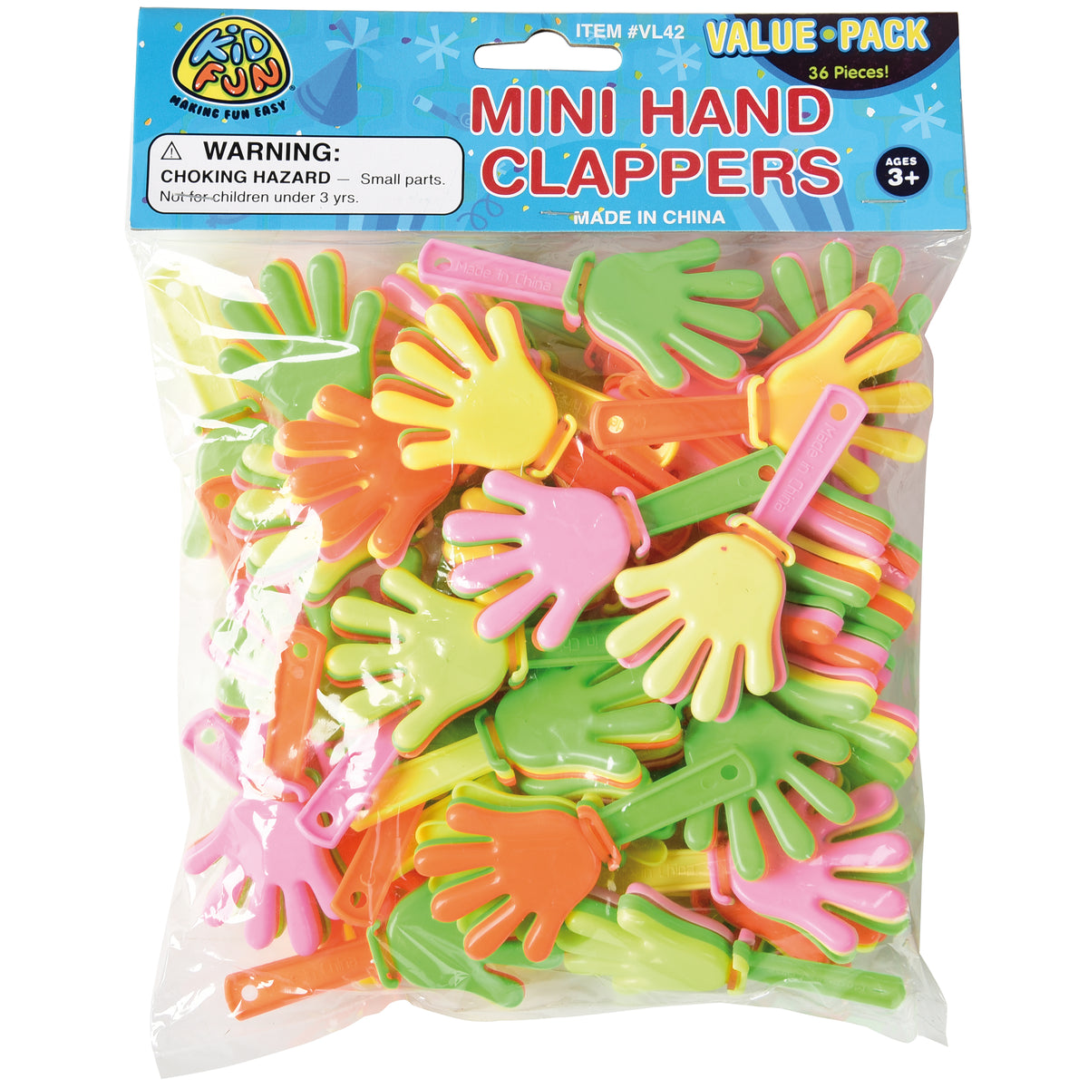 Mini Hand Clappers/36 Per Pkg - 36 Count