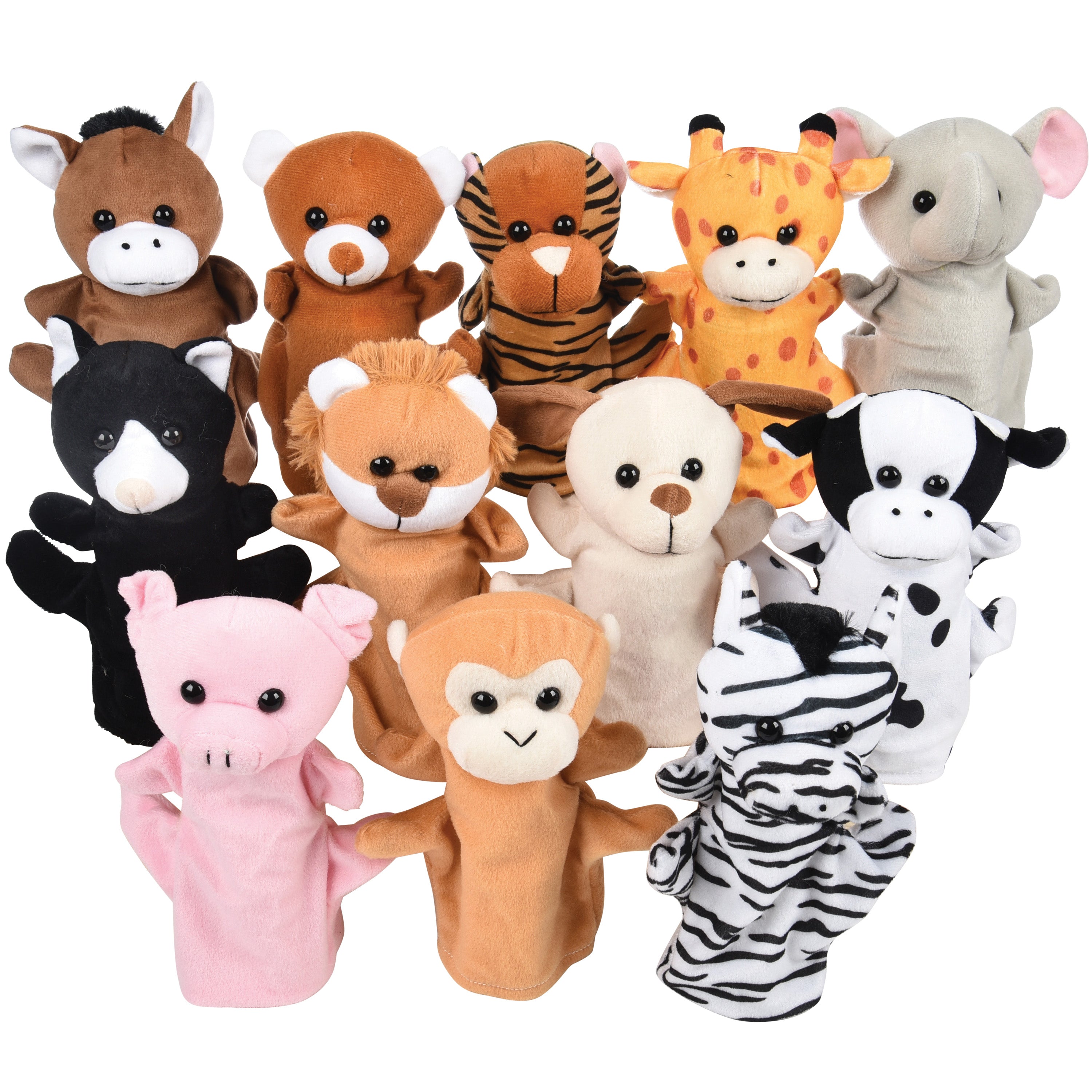 Animal Hand Puppet/24-Pc - 24 Count