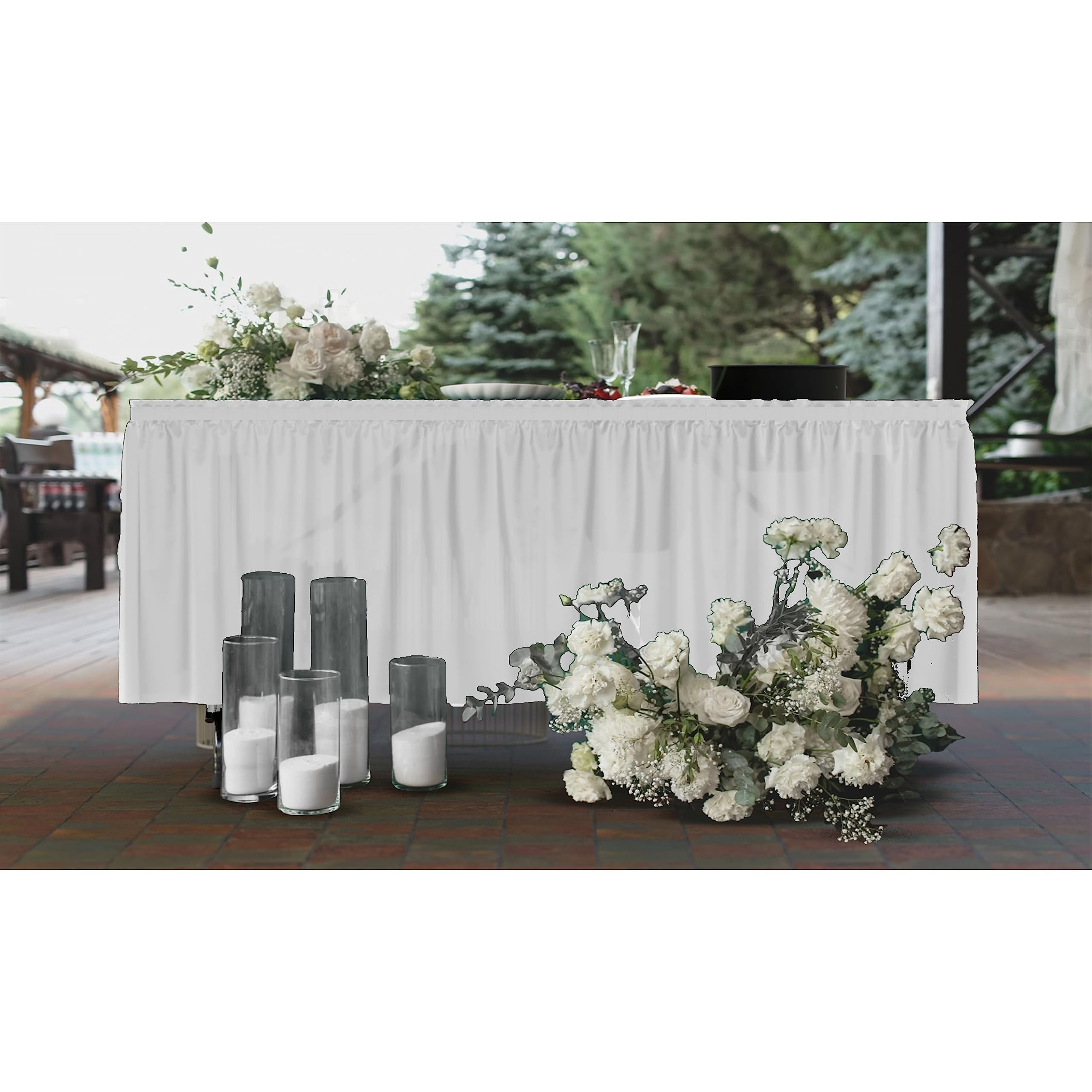 White Plastic Table Skirt | Case of 48